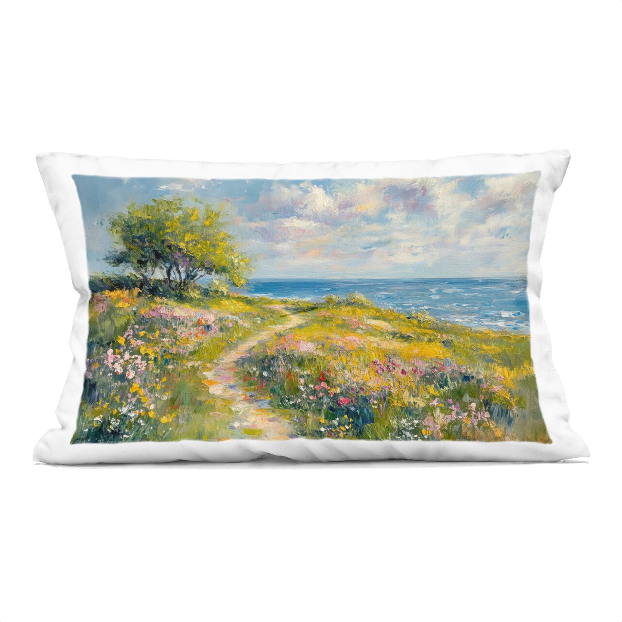 Stupell Industries Colorful Coastal Path Indoor Pillow, 14 x 7 x 20